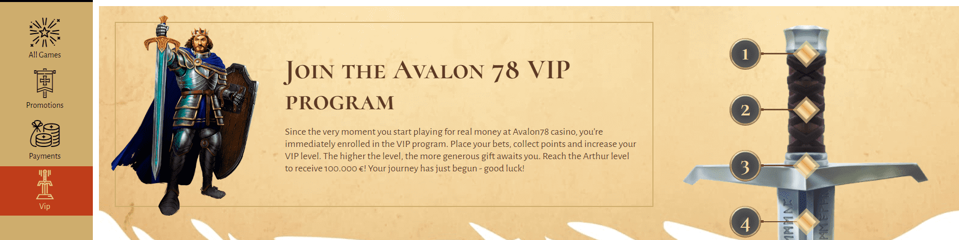 Avalon78 Casino VIP Program 1