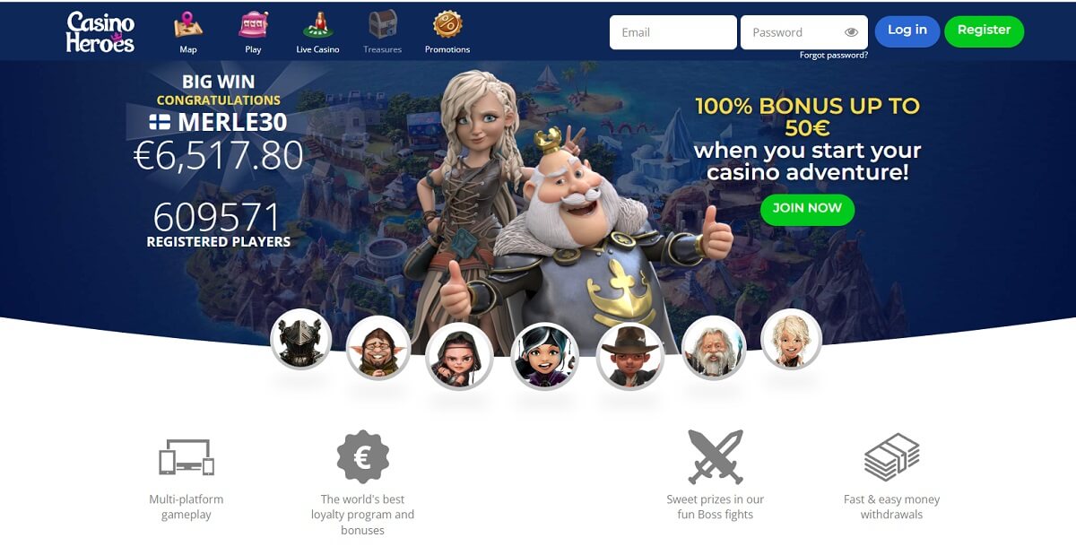 CasinoHeroes website