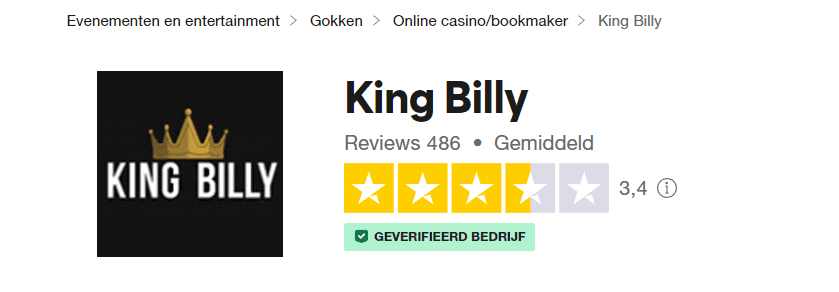 King Billy Truspilot Rating