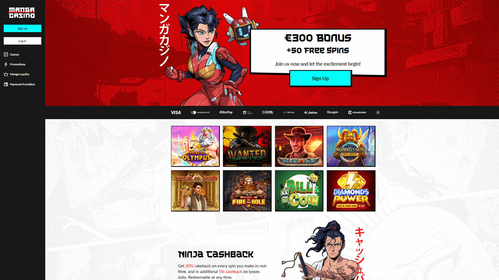 TOFCasino.com Manga Casino uit TOP  Casino Online