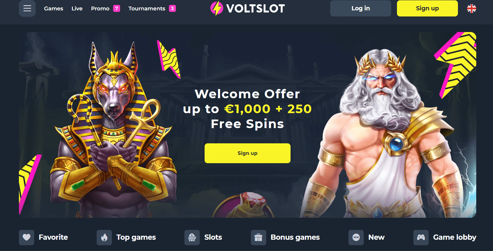 VoltSlot Casino eerste indruk
