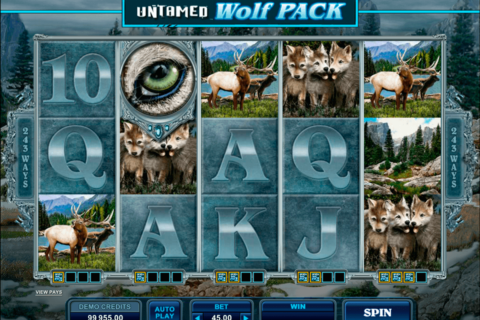 untamed wolf pack microgaming gokkast